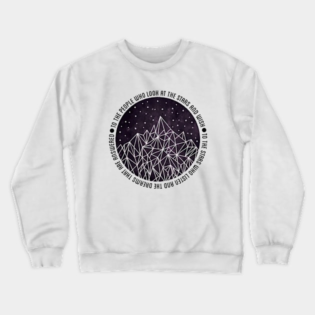 Night Court | Look At The Stars - Symbol Print Crewneck Sweatshirt by DungeonDesigns